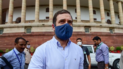 Congress MP Rahul Gandhi at Parliament House. (PTI file)
