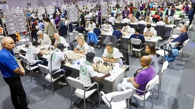 Players in action during the 44th Chess Olympiad being hosted by India (PTI) Players in action during the 44th Chess Olympiad being hosted by India (PTI)