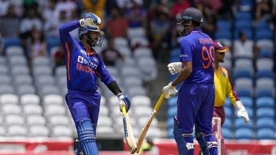 Dinesh Karthik smashed 41 off 19 balls and his partnership with Ashwin was unbeaten on 52 off 25 (AP) Dinesh Karthik smashed 41 off 19 balls and his partnership with Ashwin was unbeaten on 52 off 25 (AP)