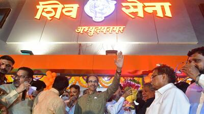 Shiv Sena president Uddhav Thackeray and son Aaditya have been holding meetings with party functionaries, visiting party offices and trying to galvanise the party cadre. (HT Photo/Bhushan Koyande) Shiv Sena president Uddhav Thackeray and son Aaditya have been holding meetings with party functionaries, visiting party offices and trying to galvanise the party cadre. (HT Photo/Bhushan Koyande)