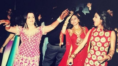 Farah Khan shares a photo from her Sangeet. Farah Khan shares a photo from her Sangeet.