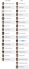 India's T20I squad for West Indies series on the BCCI website. &nbsp;&nbsp; (BCCI)