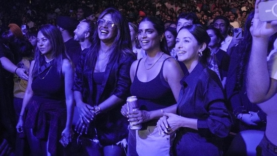 Priyanka Chopra gave fans a sneak peek from Diljit Dosanjh's concert by sharing a few short clips from the night and a series of photos post his show.(Instagram/@priyankachopra)