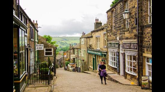 The pretty village of Haworth in UK, where the Brontes – Emily, Charlotte, Anne and their brother Branwell – spent much of their lives. (Shutterstock)