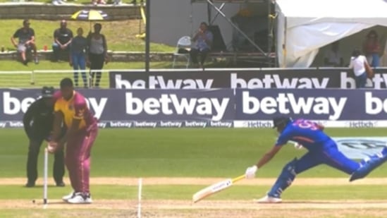 Ashwin during the 1st T20 against West Indies(Twitter)