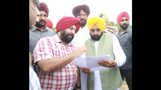 Chief minister Bhagwant Mann on Friday supervised a government drive to take possession of 2,828 acres of illegally encroached prime land worth ₹350 crore in Majri block of Mohali from 15 influential encroachers, including sons of newly elected MP from Sangrur Simranjit Singh Mann and former minister Gurpreet Singh Kangar.