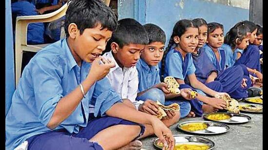 Around 13% children of government schools in Punjab missed on nutritious mid-day meals during the previous academic year that saw the second and third Covid waves. Around 13% children of government schools in Punjab missed on nutritious mid-day meals during the previous academic year that saw the second and third Covid waves.