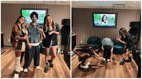 Lilly Singh, Diljit Dosanjh and Priyanka Chopra got together in Los Angeles.&nbsp;