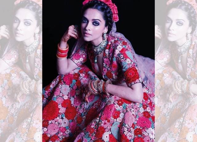 Deepika Padukone wore pink and red roses in Sabyasachi’s Dil-Guldasta lehenga as one of her wedding outfits