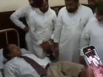 Punjab health minister Chetan Singh Jouramajra (R) with BFUHS V-C Dr Raj Bahadur (on bed) at Faridkot medical college and hospital on Friday. (HT photo) Punjab health minister Chetan Singh Jouramajra (R) with BFUHS V-C Dr Raj Bahadur (on bed) at Faridkot medical college and hospital on Friday. (HT photo)