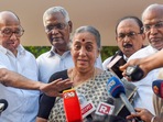 File photo of Margaret Alva with Opposition leaders.(PTI) File photo of Margaret Alva with Opposition leaders.(PTI)