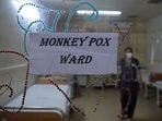 A health worker walks inside an isolation ward built as a precautionary measure for the monkeypox patients.(AFP file) A health worker walks inside an isolation ward built as a precautionary measure for the monkeypox patients.(AFP file)