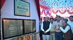 The projects of which foundation stones were laid included the <span class='webrupee'>₹</span>30.2 crore 50-bedded integrated AYUSH hospital at Dheem in Janjehli, <span class='webrupee'>₹</span>2.19 crore lift irrigation scheme for Majhakhal, Janehar, Bakhalwar and Jarol village and <span class='webrupee'>₹</span>1.39 crore flow-irrigation scheme at Bungrail Chowk in Tehsil Thunag. (Birbal Sharma /HT)