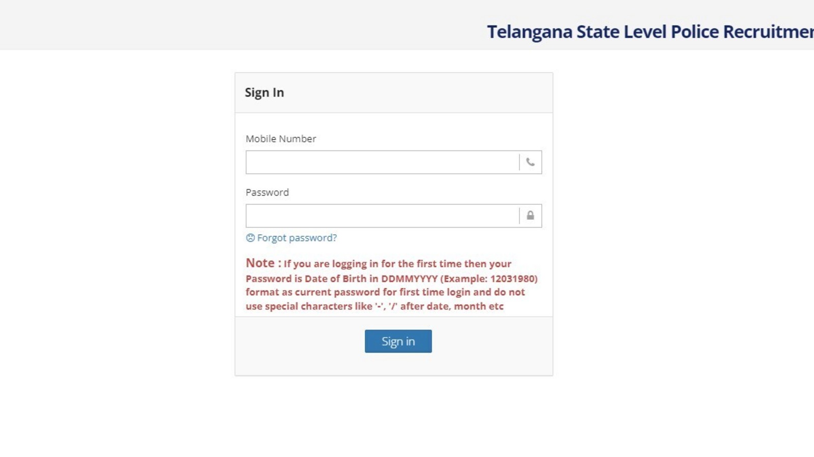 TSLPRB Telangana Police SCT SI hall ticket for written exam out on tslprb.in