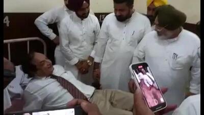 Opposition parties demanded resignation of Punjab health minister Chetan Singh Jouramajra after he forced Dr Raj Bahadur, vice-chancellor of the Baba Farid University, to lie down on a soiled mattress during a visit to the Guru Gobind Singh Medical College and Hospital, Faridkot, on Friday. Opposition parties demanded resignation of Punjab health minister Chetan Singh Jouramajra after he forced Dr Raj Bahadur, vice-chancellor of the Baba Farid University, to lie down on a soiled mattress during a visit to the Guru Gobind Singh Medical College and Hospital, Faridkot, on Friday.