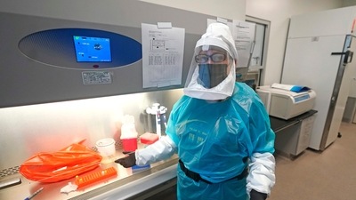 Micro-biologist Annette Atkinson looks on during a demonstration how the monkeypox is tested for at the Utah Public Health Laboratory Friday, July 29, 2022, in Taylorsville, Utah. AP/PTI(AP07_30_2022_000022B) (AP) Micro-biologist Annette Atkinson looks on during a demonstration how the monkeypox is tested for at the Utah Public Health Laboratory Friday, July 29, 2022, in Taylorsville, Utah. AP/PTI(AP07_30_2022_000022B) (AP)