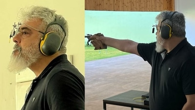Ajith Kumar at the 47th Tamil Nadu State Shooting Championship in Trichy. Ajith Kumar at the 47th Tamil Nadu State Shooting Championship in Trichy.