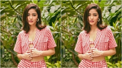 Ananya teamed her look with a pair of cotton trousers of the same print with wide legs. (Instagram/@ananyapanday)