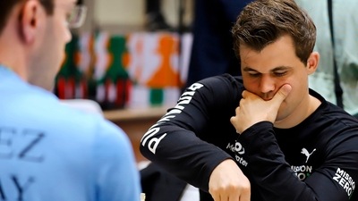 Norway's World Chess Champion Magnus Carlsen competes in the 44th Chess Olympiad (AP) Norway's World Chess Champion Magnus Carlsen competes in the 44th Chess Olympiad (AP)