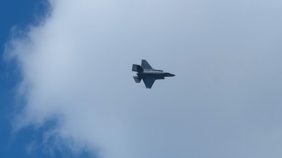 Manufactured by Lockheed Martin Corp, the F-35 is also known as the Joint Strike Fighter and, in Israel, by its Hebrew name "Adir" (Mighty). (AFP)