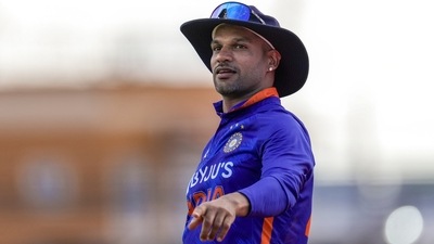 India's captain Shikhar Dhawan (AP)
