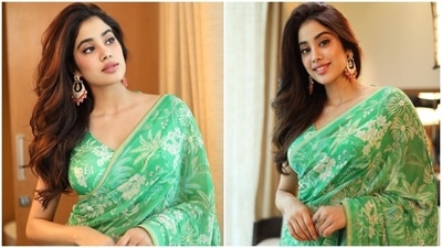 If you enjoy wearing saris and want to try something different. Pair it up with a matching sleeveless blouse you can also go for a backless blouse with a knot. Maintain a side part and wear your hair down in lovely waves. Blushed cheeks, coloured lips, and mascara will keep your makeup flawless and radiant. Consider wearing a pair of statement earrings as accessories. (Instagram ) If you enjoy wearing saris and want to try something different. Pair it up with a matching sleeveless blouse you can also go for a backless blouse with a knot. Maintain a side part and wear your hair down in lovely waves. Blushed cheeks, coloured lips, and mascara will keep your makeup flawless and radiant. Consider wearing a pair of statement earrings as accessories. (Instagram )