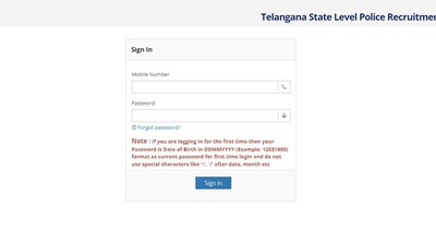 TS Police SI admit card 2022 released