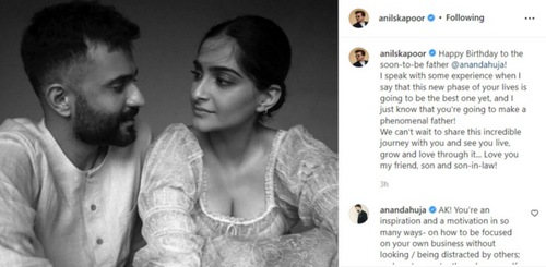 Anil Kapoor wishes Anand Ahuja on birthday. Anil Kapoor wishes Anand Ahuja on birthday.