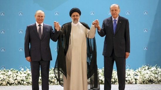 President Vladimir Putin has been meeting with world leaders, including Turkish President Recep Tayyip Erdogan, whose country is a NATO member.(AP) President Vladimir Putin has been meeting with world leaders, including Turkish President Recep Tayyip Erdogan, whose country is a NATO member.(AP)