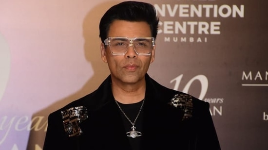 Karan Johar was also spotted at the star-studded fashion show. The filmmaker wore a black jacket and quirky glasses.
