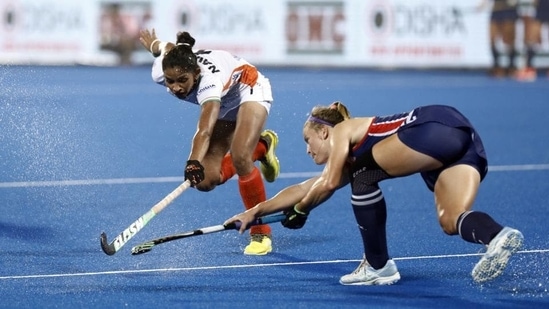 File image of Navjot Kaur (in white)(Hockey India)