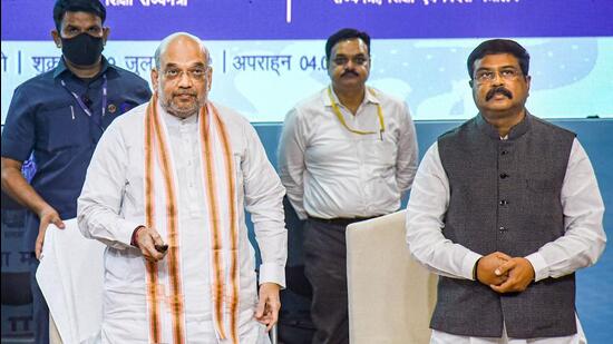 Union home minister Amit Shah said that the NEP 2020 is the foundation to make India a great nation. (PTI) Union home minister Amit Shah said that the NEP 2020 is the foundation to make India a great nation. (PTI)