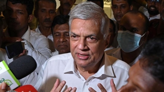 Sri Lanka's newly elected president Ranil Wickremesinghe.(AFP)