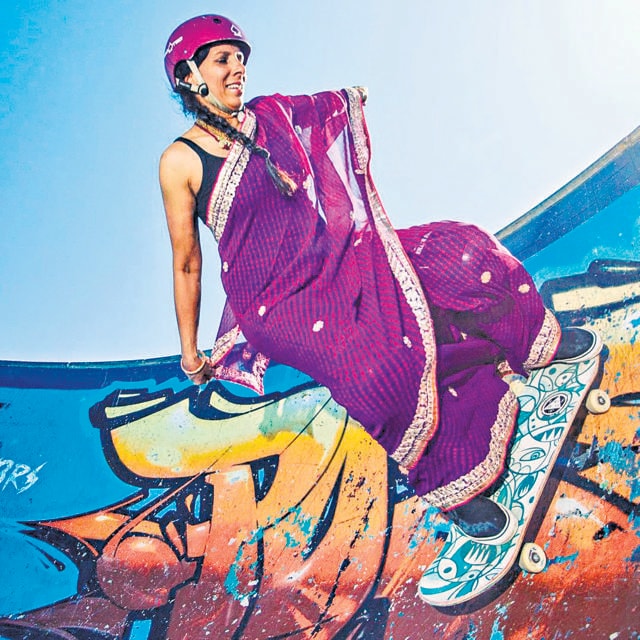‘A viewer wanted to go back to school to become a pharmacist because she saw me skating in my 40s and decided it wasn’t too late for her,’ says Oorbee Roy aka Aunty Skates. ‘A viewer wanted to go back to school to become a pharmacist because she saw me skating in my 40s and decided it wasn’t too late for her,’ says Oorbee Roy aka Aunty Skates.
