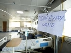 The Noida District Administration built a 10-bed monkeypox ward in the Sector 39 new district hospitals on Saturday. (Photo by Sunil Ghosh / Hindustan Times)(Hindustan Times) The Noida District Administration built a 10-bed monkeypox ward in the Sector 39 new district hospitals on Saturday. (Photo by Sunil Ghosh / Hindustan Times)(Hindustan Times)