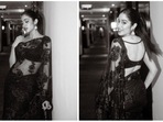 Janhvi Kapoor manages to grab eyeballs whether she is all dressed for a glam event or steps out in comfy casual wear. She can pull off any look effortlessly and her Instagram handle has proof. The actor's recent release Good Luck Jerry received a lot of positive responses from moviegoers. Recently, she thanked her fans by sharing a series of pictures of herself in an elegant see-through saree.(Instagram/@janhvikapoor)