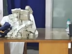 Police said the cash will be counted once machines come. (ANI Twitter) Police said the cash will be counted once machines come. (ANI Twitter)