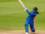 IND W vs PAK W: Smriti Mandhana plays a shot.(REUTERS)