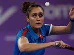Commonwealth Games: Manika Batra in action for India.