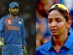 Harmanpreet Kaur; MS Dhoni