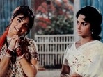 Mumtaz and Waheeda Rehman in a still from the 1967 film Ram Aur Shyam. Mumtaz and Waheeda Rehman in a still from the 1967 film Ram Aur Shyam.