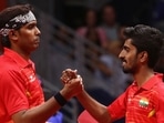 Sharath Kamal (L) and G Sathiyan. &nbsp;(Getty)