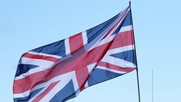 A bandeira da Grã-Bretanha.