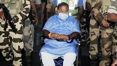 Partha Chatterjee claimed on Sunday that he had no source of income and the sum of ₹50 crore seized in cash from the Kolkata properties of his close aide Arpita Mukherjee did not belong to him. (ANI PHOTO.) Partha Chatterjee claimed on Sunday that he had no source of income and the sum of ₹50 crore seized in cash from the Kolkata properties of his close aide Arpita Mukherjee did not belong to him. (ANI PHOTO.)