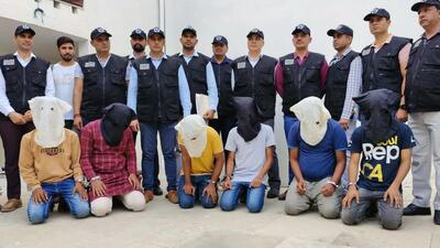 The Special Task Force of the Haryana Police with the accused. (ANI)
