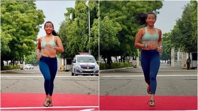 ‘Gotta fight it every day’: Ankita Konwar fights lazy with quick run (Instagram/@ankita_earthy)