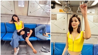 Ananya Panday and Vijay Deverakonda earlier set the internet ablaze as they boarded the Mumbai local train to reach their promotion venue. (Instagram/@ananyapanday) Ananya Panday and Vijay Deverakonda earlier set the internet ablaze as they boarded the Mumbai local train to reach their promotion venue. (Instagram/@ananyapanday)