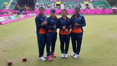 Indian lawn bowl team (Twitter/@India_AllSports)