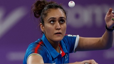 Commonwealth Games: Manika Batra in action for India. (REUTERS)