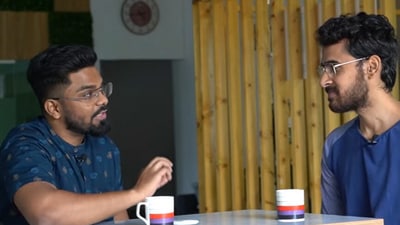 Sindhu Biswal (left) in the video that featured on LinkedIn (screenshot from video on his YouTube channel) Sindhu Biswal (left) in the video that featured on LinkedIn (screenshot from video on his YouTube channel)
